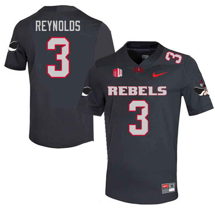 #3 Daejon Reynolds UNLV Rebels College Football Jerseys-Retro Charcoal #3 Daejon Reynolds UNLV Rebels College Football Jerseys-Retro Charcoal